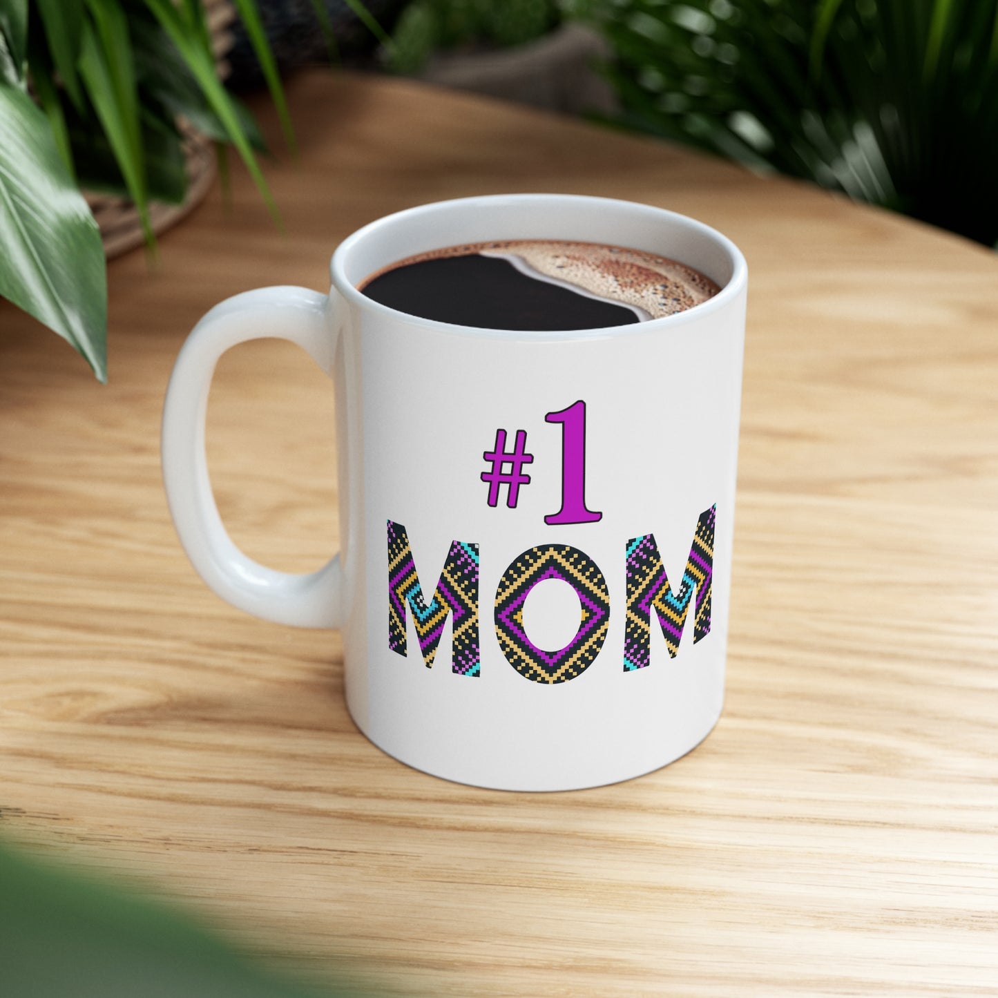 Kente Mom, Ceramic Mug 11oz