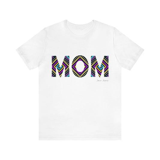 Kente Mom Shirt - White