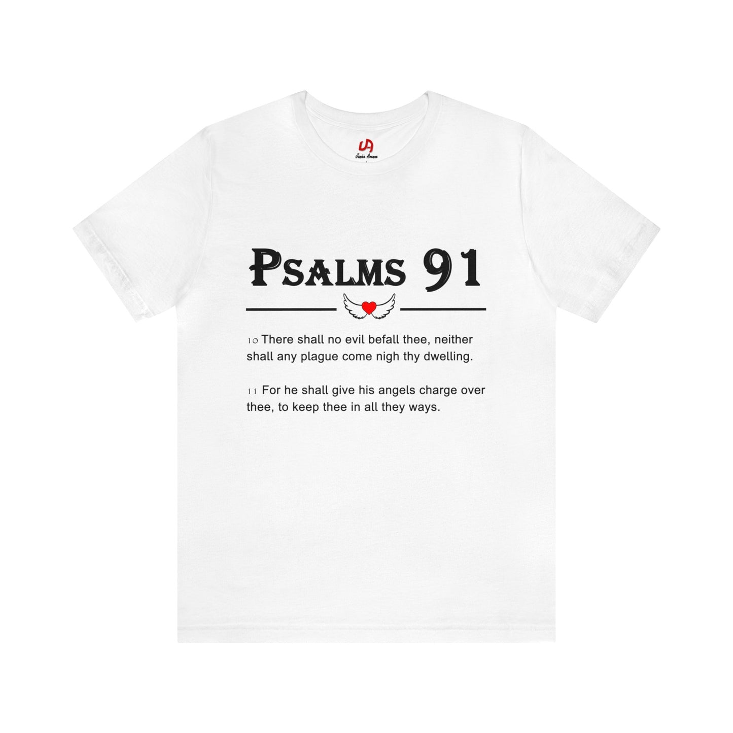 Psalms 91 Shirt - Black Text