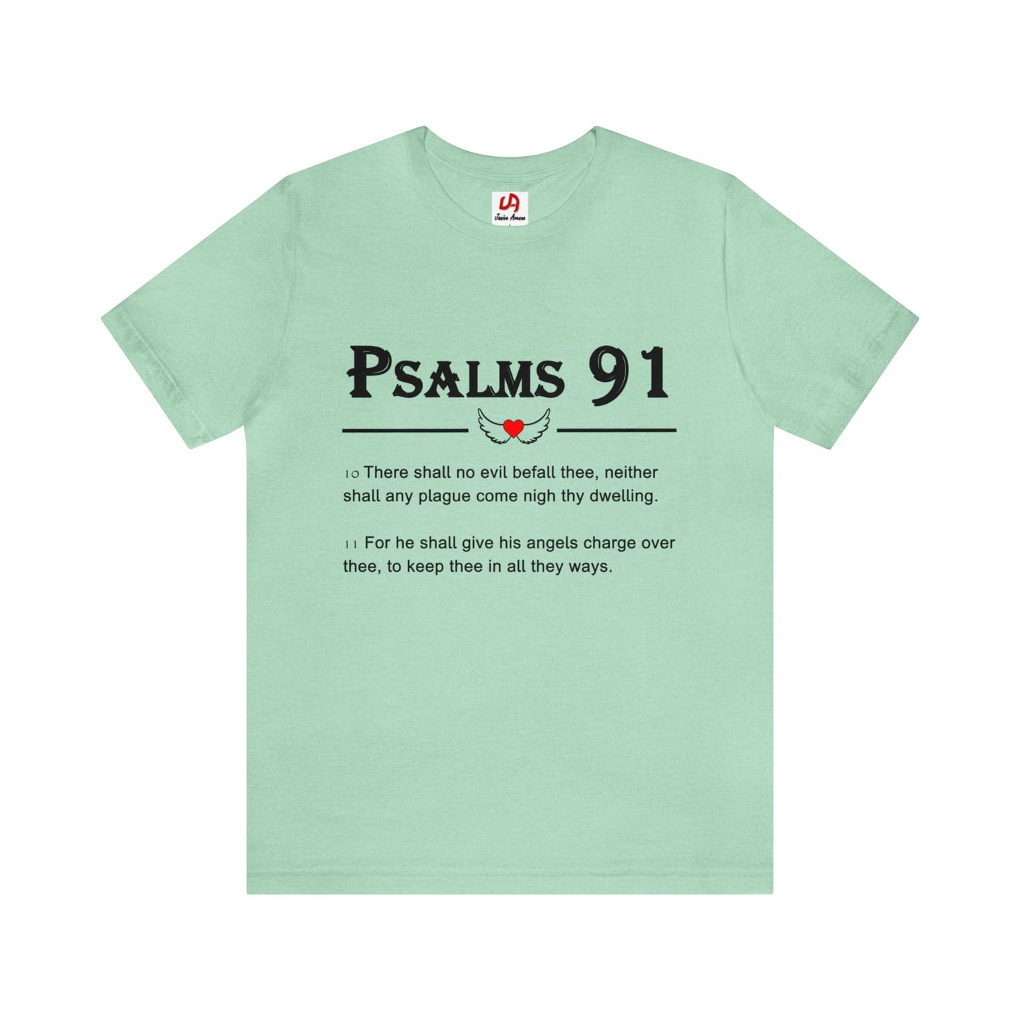 Psalms 91 Shirt - Black Text