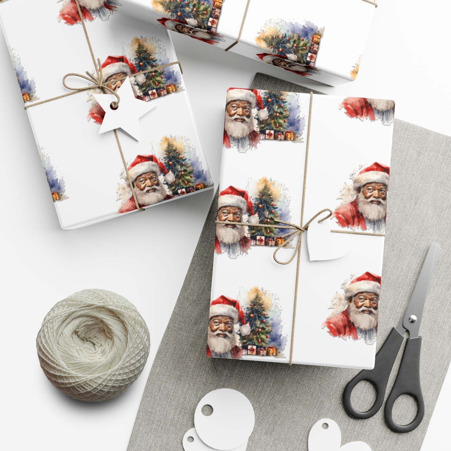 Black Santa, Gift Wrap Paper
