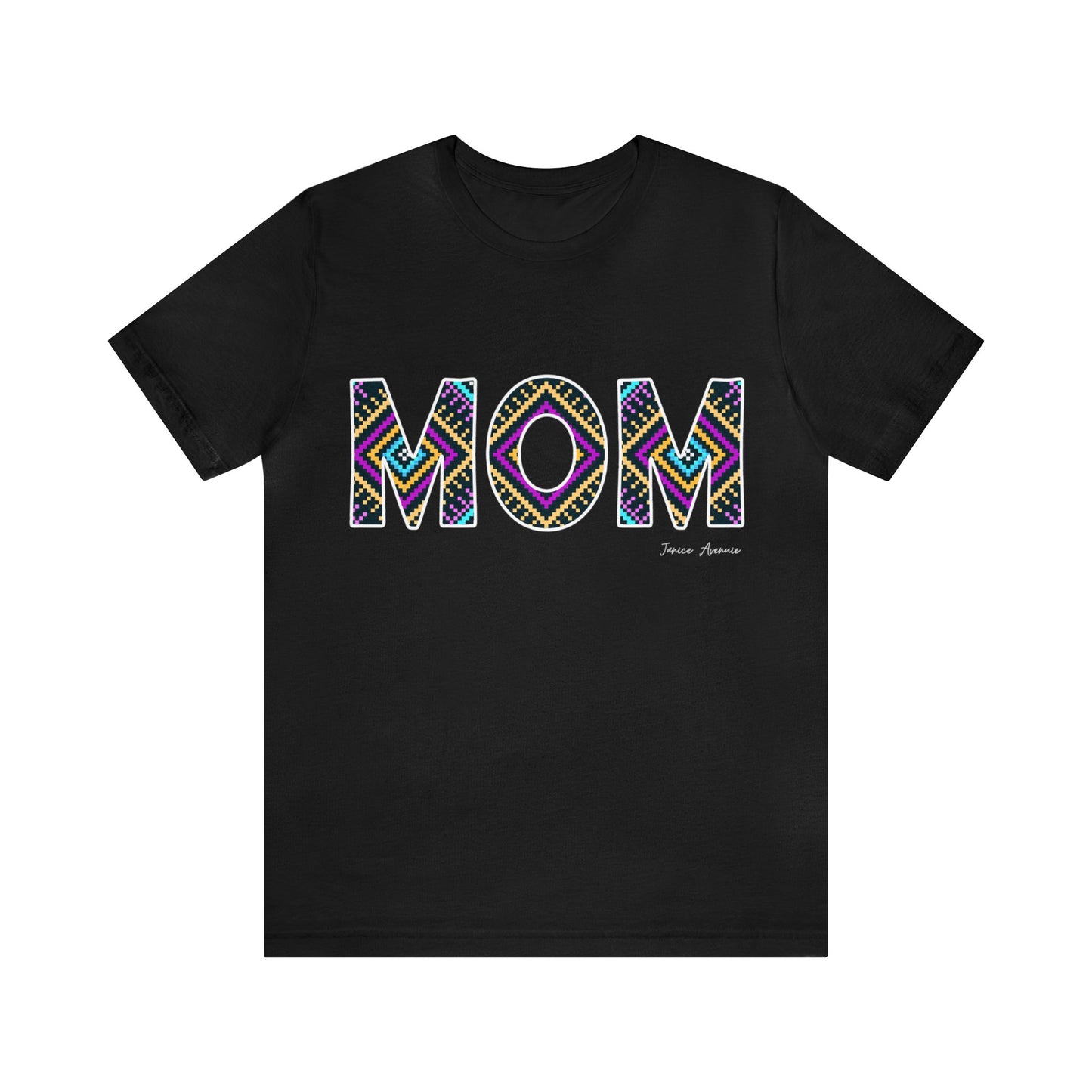 Kente Mom Shirt - Black
